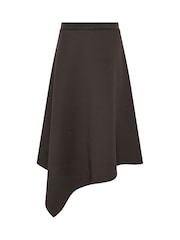 PixieGirl Petite Brown Hanky Hem Skirt - Image 5 of 5