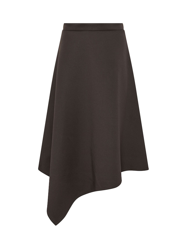 PixieGirl Petite Brown Hanky Hem Skirt - Image 5 of 5