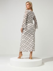 Yours Curve Cream London Mesh Dress - Image 2 of 5