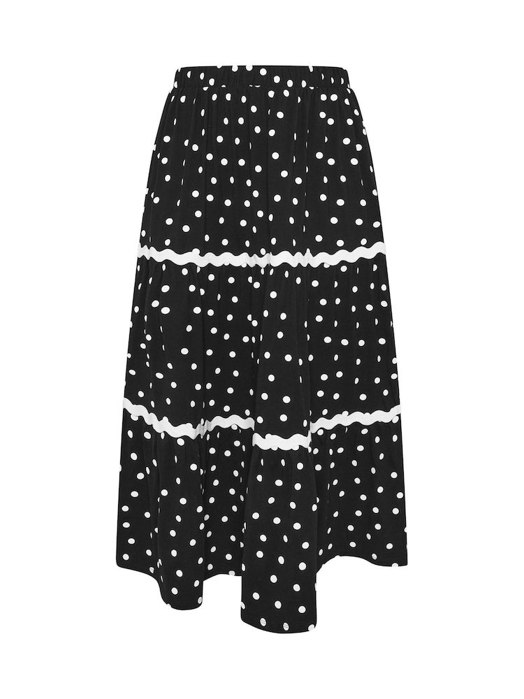 Yours Curve Black Ric Rac Jersey Skirt - Image 5 of 5 Yours Curve Black Ric Rac Jersey Skirt - Image 5 of 5