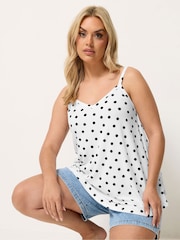 Blanco - Camisola de canalé con vuelo Yours Curve - Imagen 1 de 4