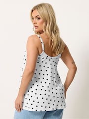 Blanco - Camisola de canalé con vuelo Yours Curve - Imagen 3 de 4