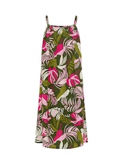 Yours Curve Green Textured Swing Dress - Image 5 of 5