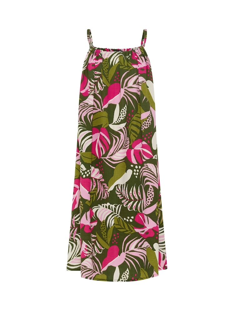 Yours Curve Green Textured Swing Dress - Image 5 of 5 Yours Curve Green Textured Swing Dress - Image 5 of 5