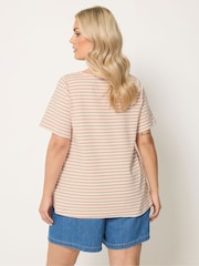 Yours Curve Light Pink Stripe Swing Top - Image 3 of 5