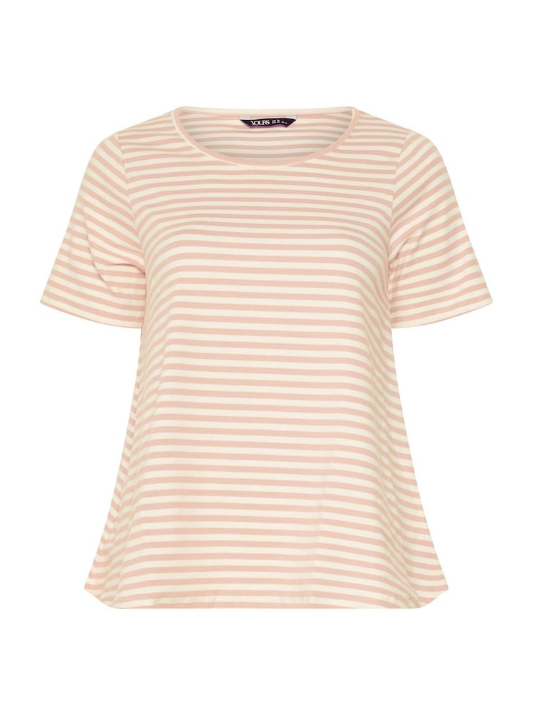 Yours Curve Light Pink Stripe Swing Top - Image 5 of 5