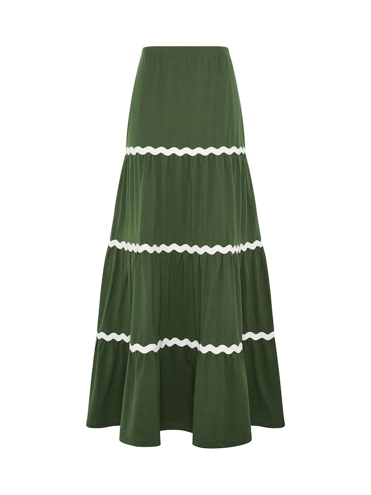 Long Tall Sally Green Ric Rac Skirt - Image 5 of 5 Long Tall Sally Green Ric Rac Skirt - Image 5 of 5