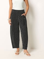 PixieGirl Petite Black Barrel Leg Trousers - Image 1 of 5