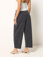 PixieGirl Petite Black Barrel Leg Trousers - Image 2 of 5