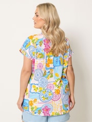 Yours Curve White Ric Rac Insert T-Shirt - Image 3 of 5