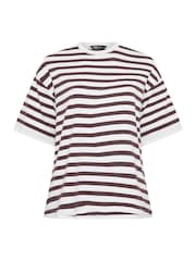 Yours Curve Brown Stripe Swing Top - Image 5 of 5