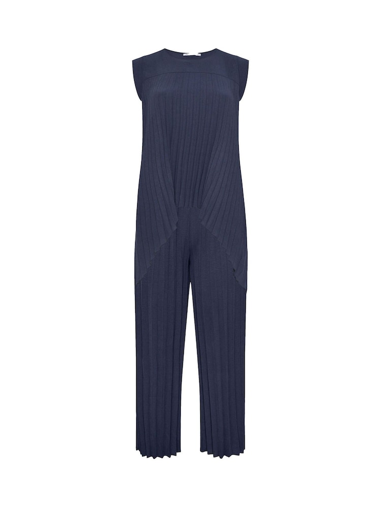 Yours Curve Blue London Pleated Top & Trousers Set - Image 6 of 6 Yours Curve Blue London Pleated Top & Trousers Set - Image 6 of 6