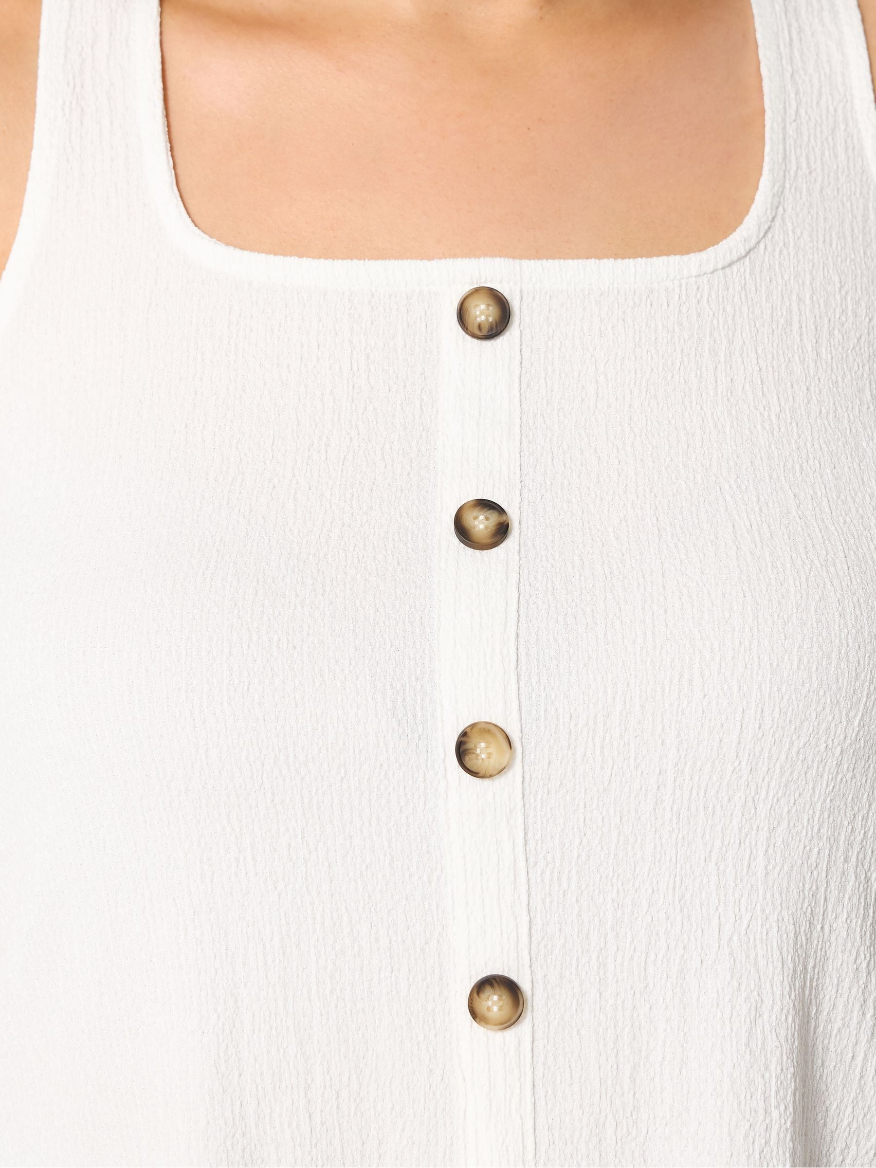 Buy Yours Curve White Textured Button Vest from Next USA