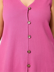 Yours Curve Pink Textured Waistcoat - Image 4 of 4