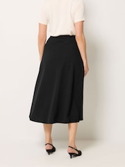 Long Tall Sally Black Tie Waist A Line Midi Skirt - Image 3 of 5