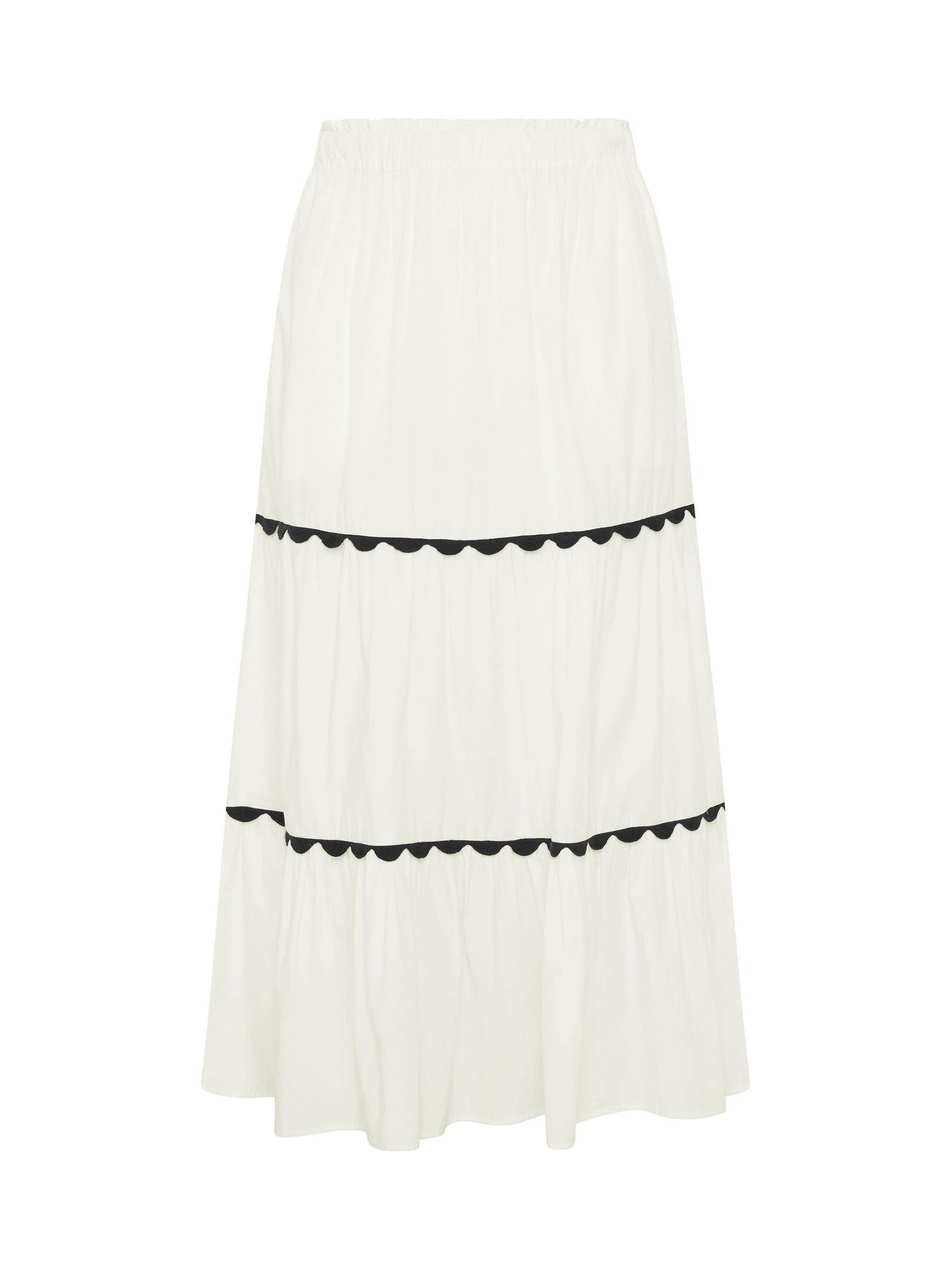 Buy Yours Curve White Scallop Trim Maxi Skirt from Next USA