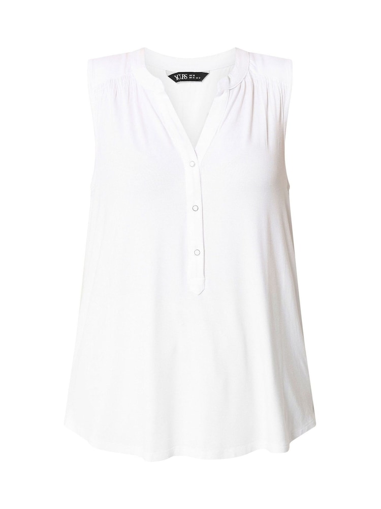 Yours Curve White Notch Neck Vest Top - Image 5 of 5