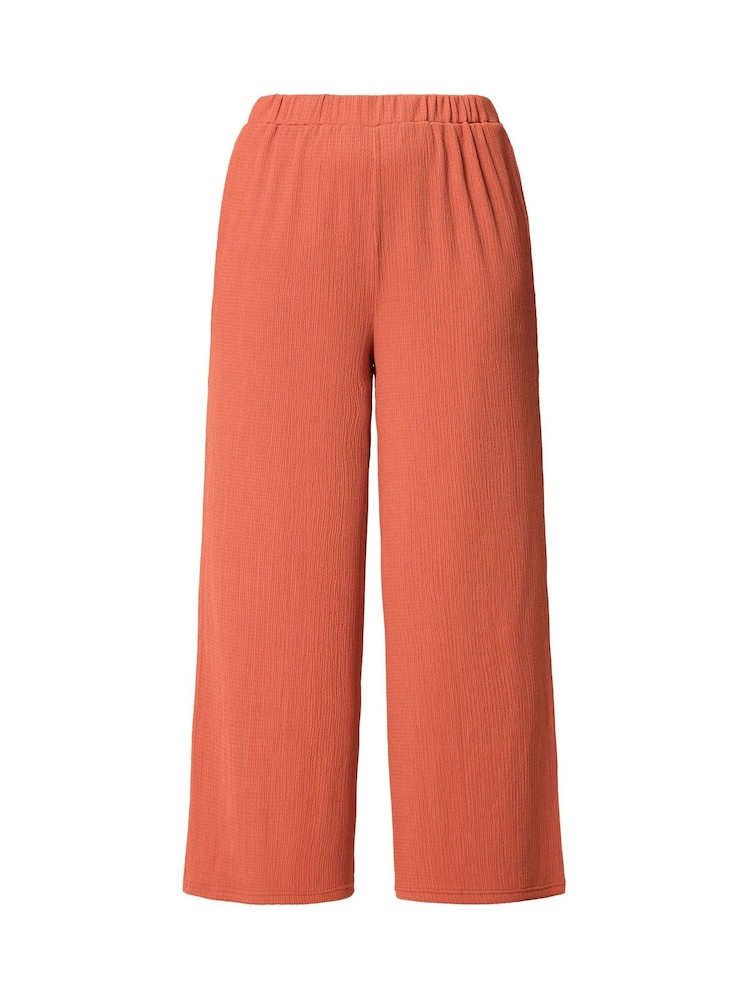 Yours Curve Orange Textured Wide Leg Trousers - Image 5 of 5 Yours Curve Orange Textured Wide Leg Trousers - Image 5 of 5