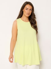 Yours Curve Yellow Soft Touch Ribbed Swing Top - Image 1 of 5