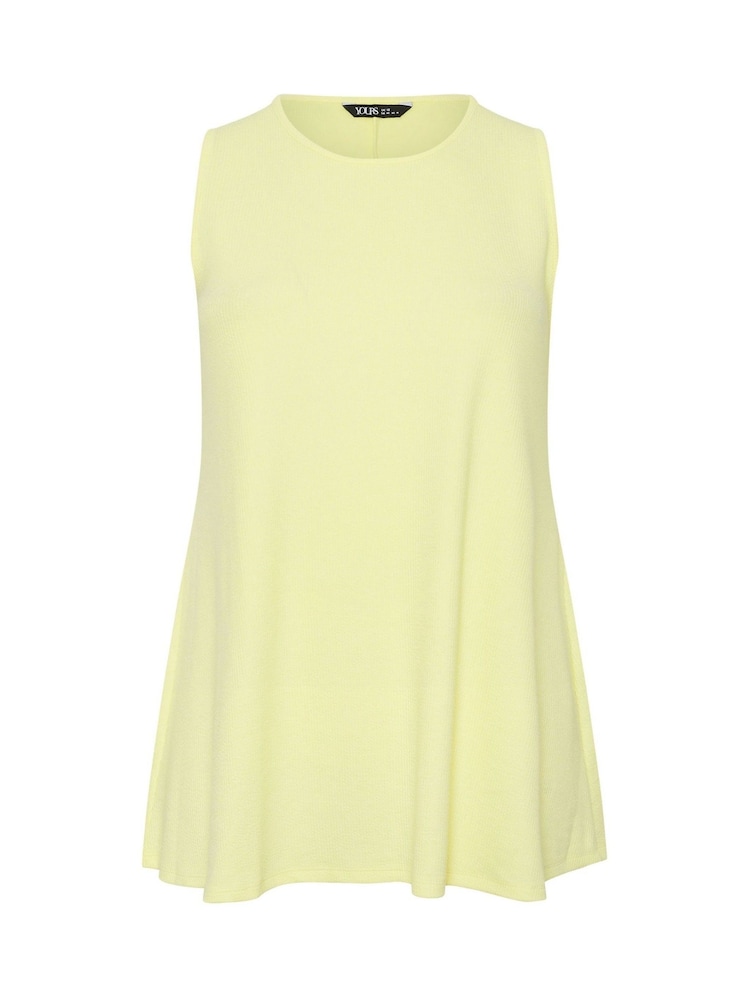 Yours Curve Yellow Soft Touch Ribbed Swing Top - Image 5 of 5