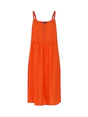 Yours Curve Orange Strappy Sun Dress - Image 5 of 5