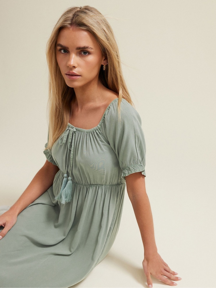 M&Co Petite Tassel Detail Smock Dress - Image 1 of 5 M&Co Petite Tassel Detail Smock Dress - Image 1 of 5