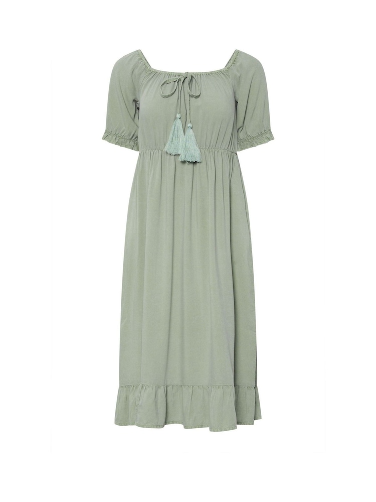 M&Co Petite Tassel Detail Smock Dress - Image 5 of 5 M&Co Petite Tassel Detail Smock Dress - Image 5 of 5