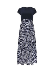 M&Co Blue Spot Printed 2 In 1 Dress - Image 5 of 5