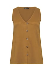 Yours Curve Natural Textured Waistcoat - Image 5 of 5