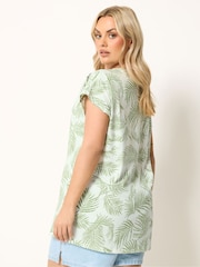 Yours Curve Green Ric Rac Insert T-Shirt - Image 2 of 5