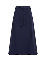 Long Tall Sally Blue Tie Waist A Line Midi Skirt - Image 5 of 5