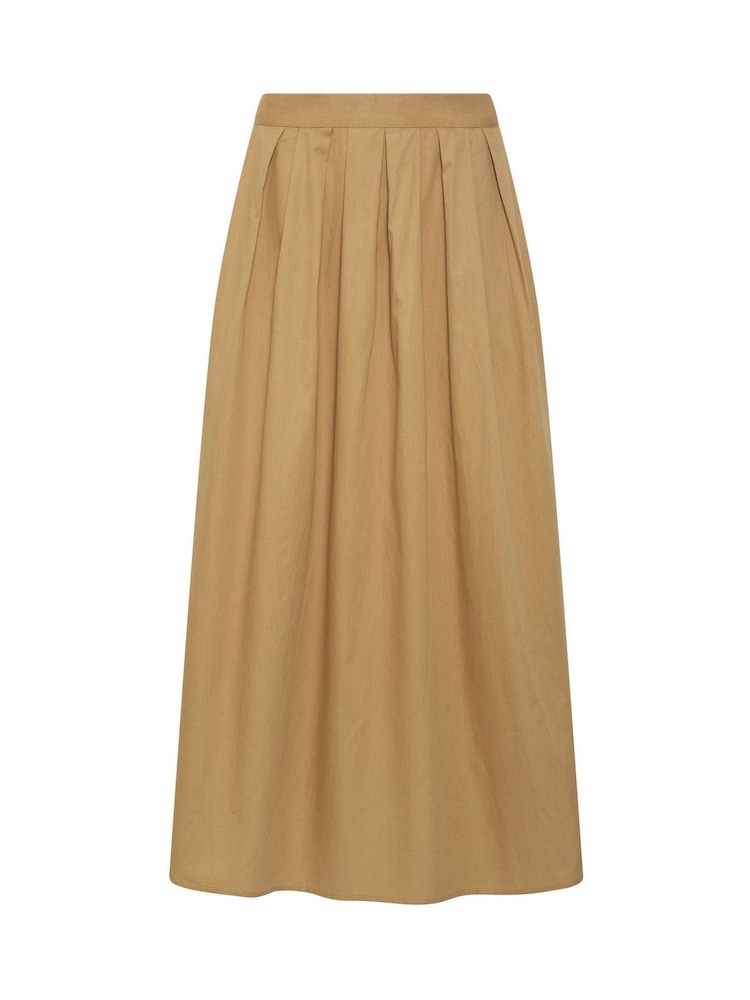 PixieGirl Petite Brown Poplin Full Maxi Skirt - Image 5 of 5 PixieGirl Petite Brown Poplin Full Maxi Skirt - Image 5 of 5