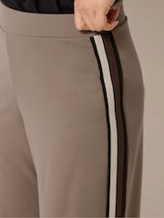 M&Co Brown Petite Side Stripe Trousers - Image 4 of 5