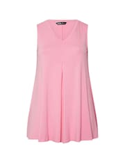 Yours Curve Pink Pleated Front Vest Top - Image 5 of 5