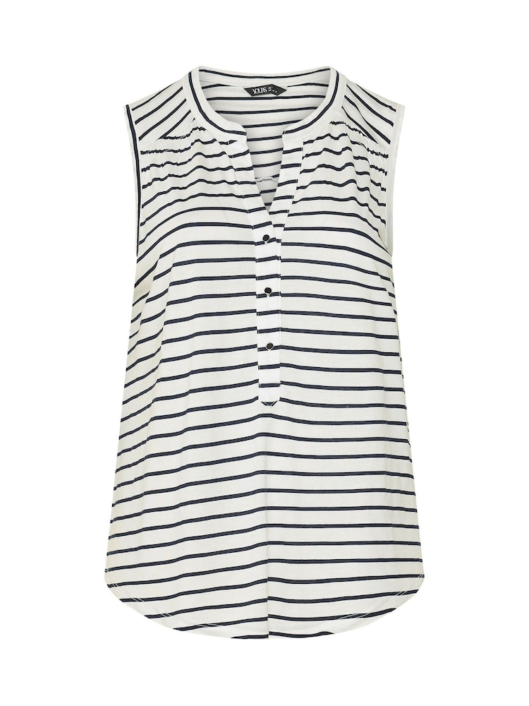 Yours Curve White Notch Neck Vest Top - Image 5 of 5