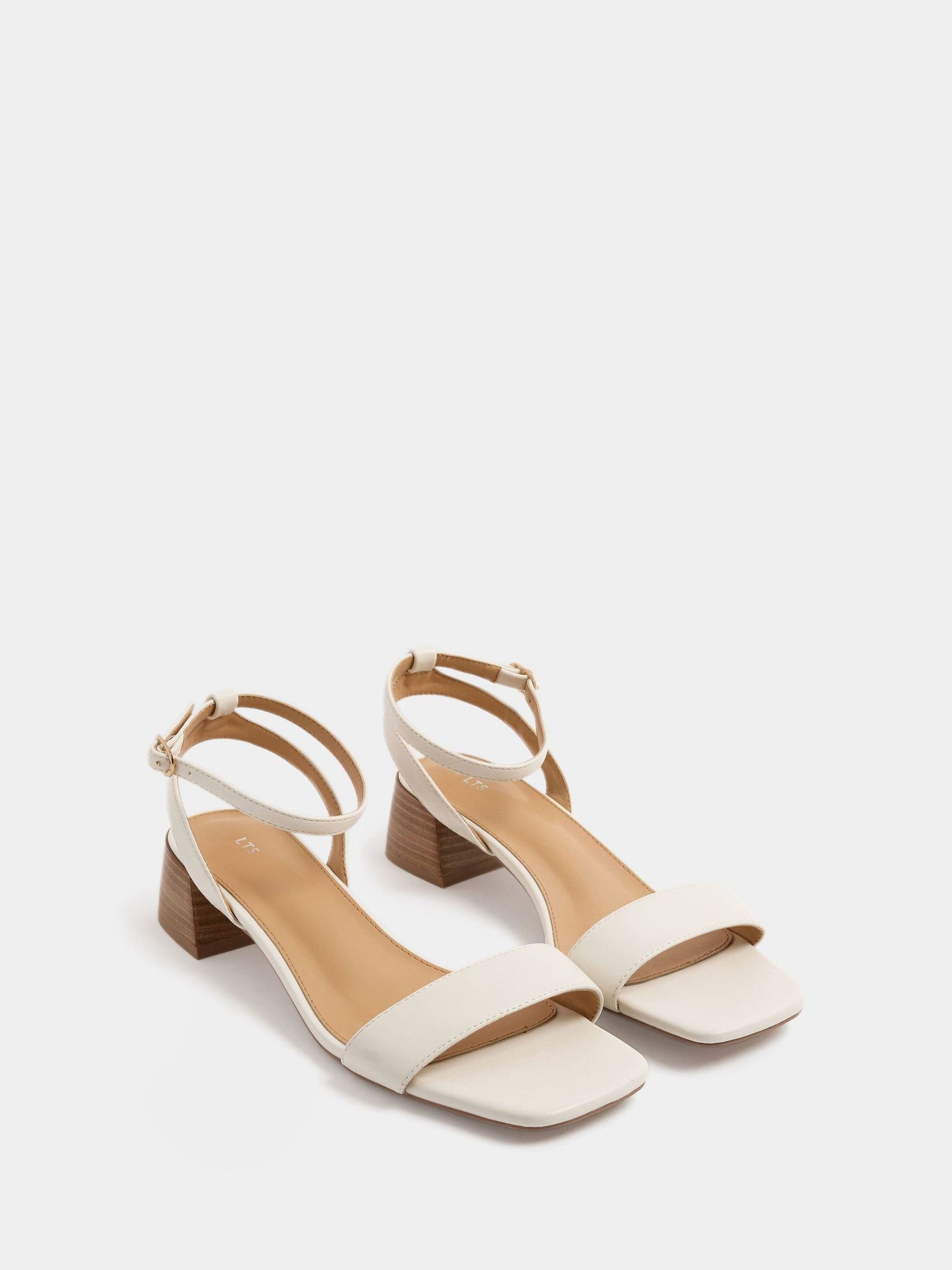 Long Tall Sally Women's White Strap Block Heel Sandal