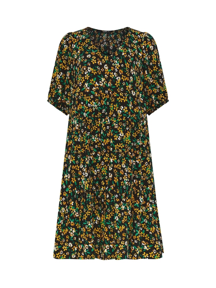 Yours Curve Black Tiered Smock Dress - Image 5 of 5 Yours Curve Black Tiered Smock Dress - Image 5 of 5