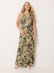 Long Tall Sally Green Tropical Tie Maxi Dress - Image 1 of 5