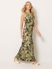 Long Tall Sally Green Tropical Tie Maxi Dress - Image 2 of 5