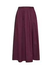 PixieGirl Petite Red Poplin Full Maxi Skirt - Image 5 of 5