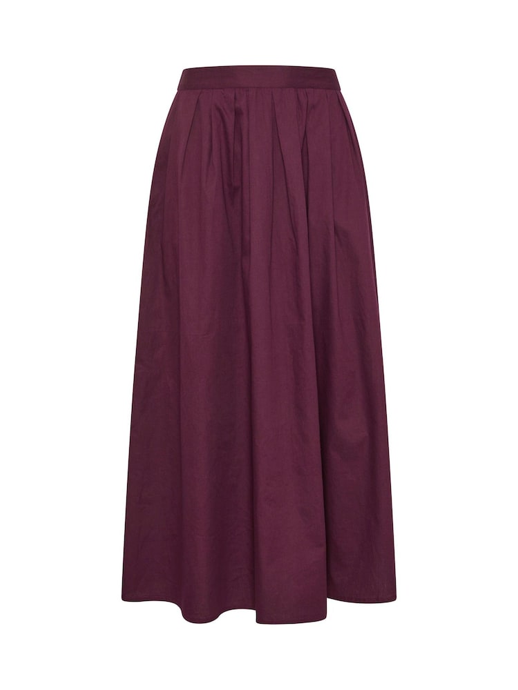 PixieGirl Petite Red Poplin Full Maxi Skirt - Image 5 of 5