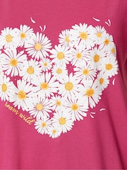 Yours Curve Pink Placement Print Core T-Shirt - Image 5 of 5