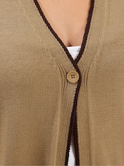 Yours Curve Natural Stitch Waistcoat - Image 4 of 5