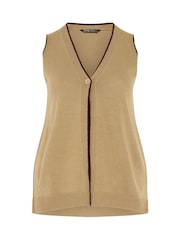 Yours Curve Natural Stitch Waistcoat - Image 5 of 5