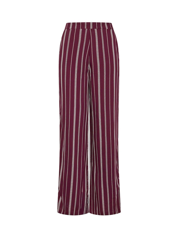 Long Tall Sally Red Twisted Rope Print Wide Leg Trousers - Image 5 of 5 Long Tall Sally Red Twisted Rope Print Wide Leg Trousers - Image 5 of 5