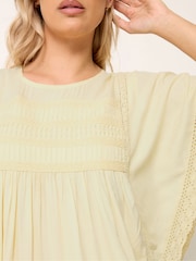 Yours Curve Yellow Statement Sleeve Blouse - Image 4 of 5