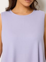 Yours Curve Purple Soft Touch Ribbed Swing Top - Image 4 of 5