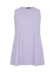 Yours Curve Purple Soft Touch Ribbed Swing Top - Image 5 of 5