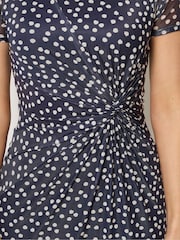 Long Tall Sally Blue Twist Mesh Midi Dress - Image 4 of 5