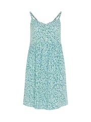 Yours Curve Blue Strappy Sun Dress - Image 2 of 2